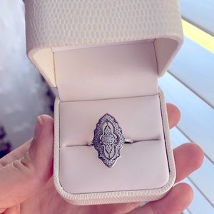 AUTHENTIC Pandora Sparkling Lace Ring
